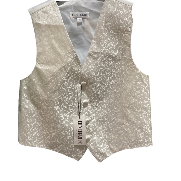 Kids Dream Ivory Flower Pattern Vest Boy’s 9-12 - Picture 1 of 2